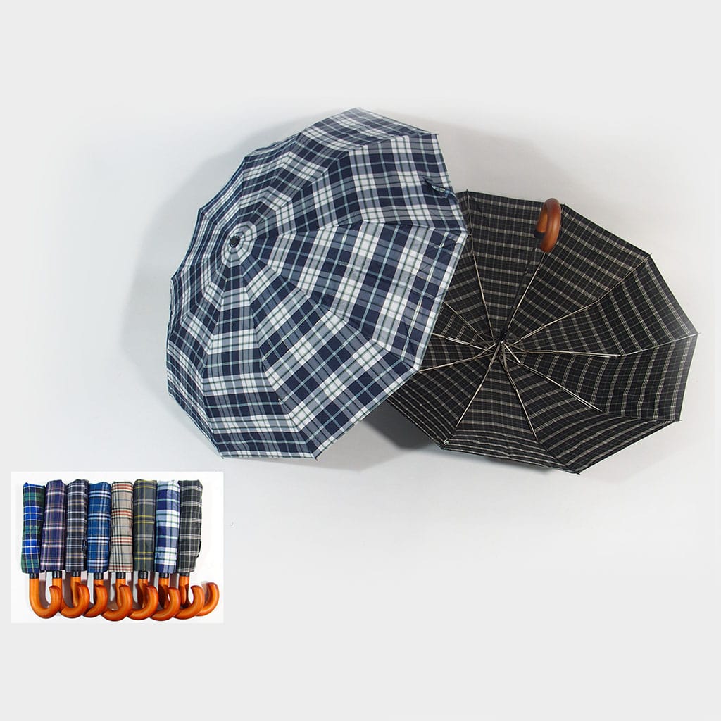 ombrello con disegno scozzese