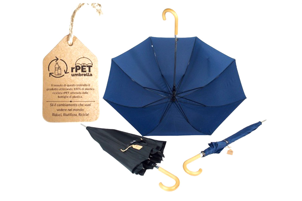 ombrelli con materiali riciclati